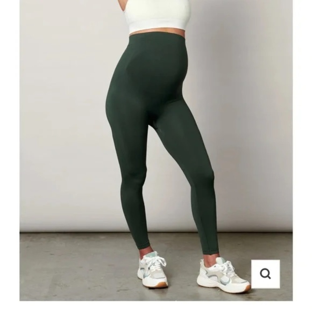 NWT BLANQI Maternity High-Waisted Green Leggings
